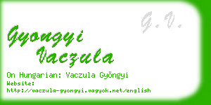 gyongyi vaczula business card