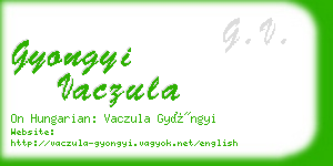 gyongyi vaczula business card